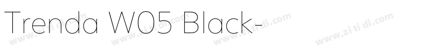 Trenda W05 Black字体转换